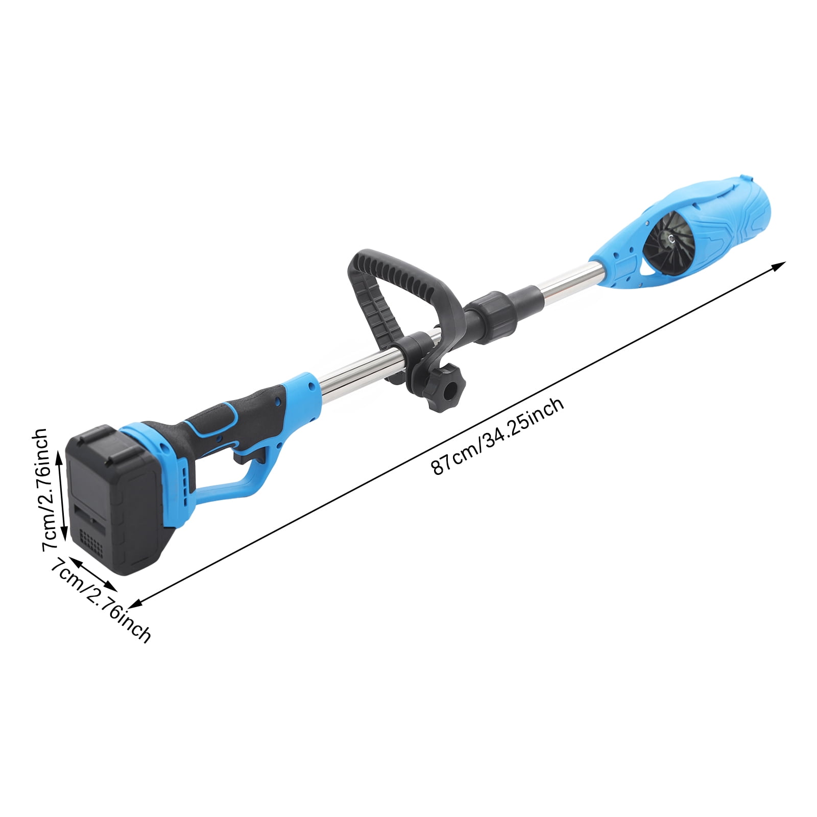 Cordless Lithium Battery Powered Leaf Blower, Electric Leaf Blower for Lawn Care 400W (Blue+Black)