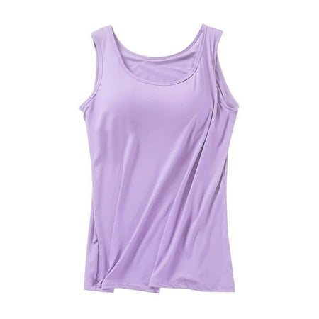 Kaimada Women s Fashion With Padded Tank Top Without Steel Ring Bra Cups One-Piece Underwear Bottoming Shirt
