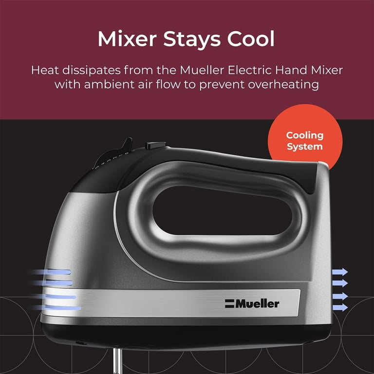 Mueller Hand Mixer Electric Kitchen Aid Mixer Handheld Mixer 5