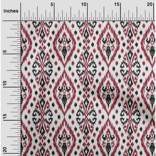 oneOone Georgette Viscose Fabric Geometric Ikat Fabric Prints By Yard 42 Inch Wide