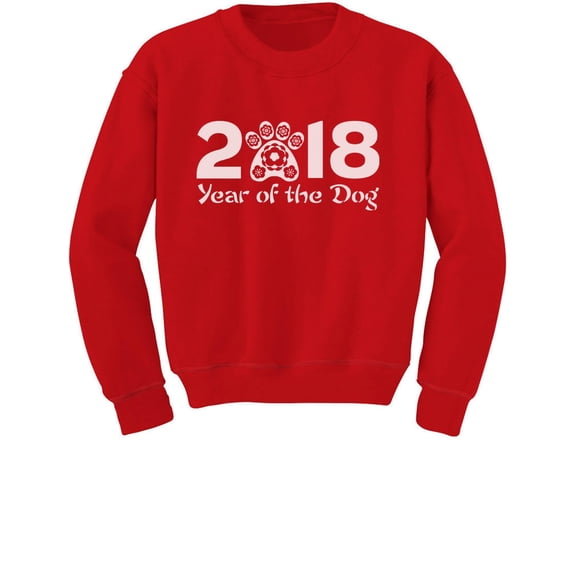 Tstars - Chinese New Year of The Dog 2018 Festival Toddler/Kids Sweatshirt 5/6 Red