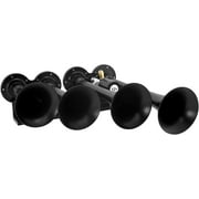 Vixen Horns Train Horn Kit for Trucks/Car/Semi. Complete Onboard System- 200psi Air Compressor, 3 Gallon Tank, 4 Trumpets. Super Loud dB. Fits Vehicles like Pickup/Jeep/RV/SUV 12v VXO8330B/4124B