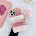 thumbnail image 2 of Allytechgroup Cute Case for iPhone 16 Pro, Plush Furry Fuzzy Fur Case for Women Girls, Soft TPU Bumper Protective Case with Fur Heart Pendant for iPhone 16 Pro, Rose, 2 of 4
