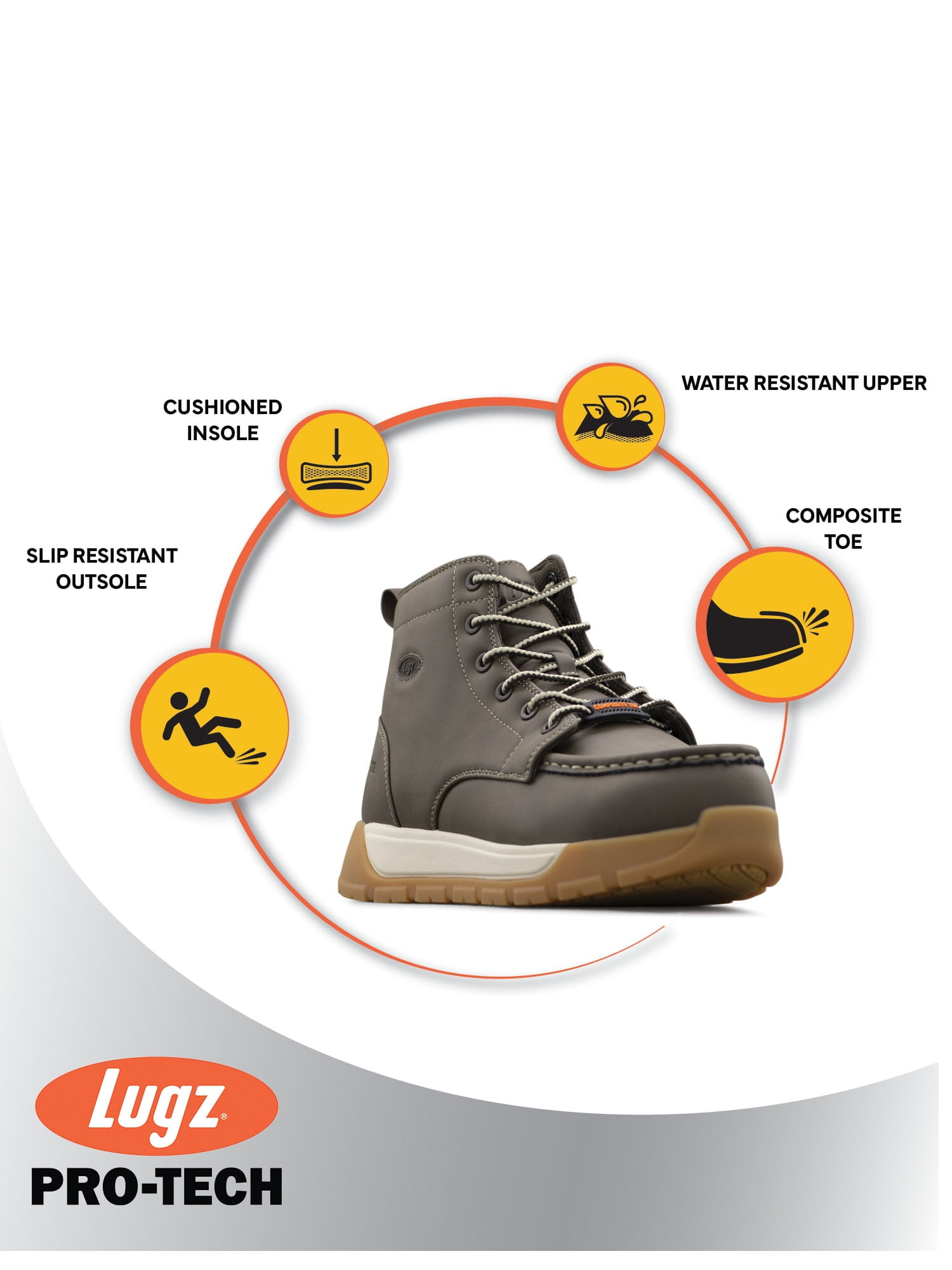 Lugz Work Men's Cask Composite Toe Work Shoes