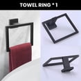 thumbnail image 4 of Hansabenne Classic 5 - Piece Matte Silver Bathroom Hardware Set, Durable Stainless Steel Wall Mounted Bathroom Towel Rack, 4 of 9