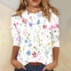 thumbnail image 1 of MKLEKYY Playeras Deportivas Mujer Camiseta Estampada Para Mujer, Manga 3/4, Estilo Túnica, Cuello Redondo, 784 Talla XXL, 1 of 3