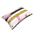thumbnail image 3 of EasygdpGold Glittering Hearts And Flamingos Polyester Fiber Double-Sided Pillowcase,Super Soft,Comfortable And Luxurious Pillowcase,Not Easy To Break Or Deform- 16"X24", 3 of 9