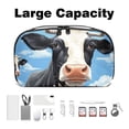 thumbnail image 3 of Cattle Hard Drive Bag Travel Organizer Phone Charger Organizer Small Electronics Travel Organizer Waterproof Oxford Fabric 5.9x9.44x3.14 in, 3 of 6