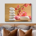 thumbnail image 3 of wall26 Canvas Print Wall Art White Massage Stone with Pink Cherry Blossoms Floral Botanical Photography Realism Tropical Zen Colorful Multicolor Ultra for Living Room, Bedroom, Office - 16"x24&q, 3 of 5