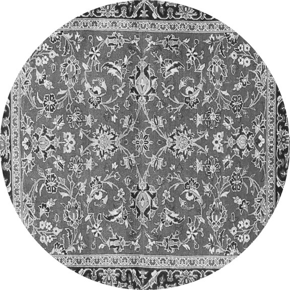 Ahgly Company Indoor Round Persian Gray Traditional Area Rugs, 3' Round
