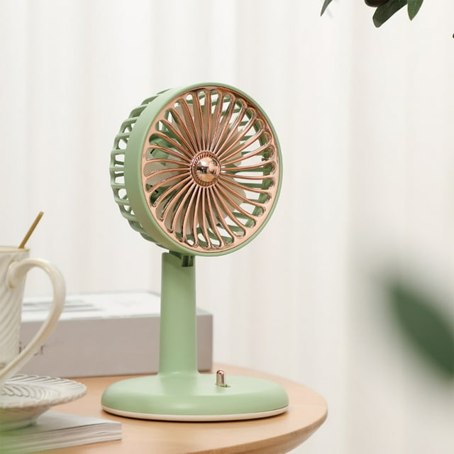SuoKom Rechargeable Usb Fan, Portable en Ligne Droite, Deux Vitesses de Vent, Bureau Fan, Angle Réglable Haut et Bas Oscillant