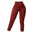 thumbnail image 3 of Chuancc Women's Workout Seamless Scrunch Booty Leggings,Booty Lifting Leggings Workout Booty Tights Workout Leggings for Women Workout Gym Yoga Pants Seamless Print Gym Yoga Pants Wine M, 3 of 5