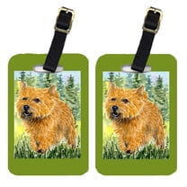 Pair of 2 Norwich Terrier Luggage Tags
