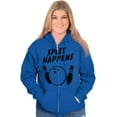 thumbnail image 3 of Split Happens Bowling League Nerd Unisex Fleece Graphic Zip Up Hoodie Brisco Brands 4X, 3 of 5