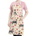 thumbnail image 5 of Schnauzer Dog and Pioneer Flower Apron-Garden Aprons for Women with Pockets-Cotton Linen Waterproof Kitchen Cooking Gardening Aprons Adjustable for Kitchen,Cooking,BBQ and Salon 33x27 Inch, 5 of 7