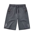 thumbnail image 2 of Kids' Lightweight Ice Silk Shorts,Solid Color Stretchy and Breathable Casual Shorts for Boys and Girls,Loose Fit for Sports,Fashion,Everyday Comfort,Quick-Dry and Cool for Hot Weather Dark Gray, 2 of 8