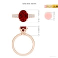thumbnail image 5 of ANGARA Lab Grown 3.3 Ct Vintage Style Oval Ruby Engagement Ring with Accents for Women in 14K Rose Gold (Size-10x8mm) | July Birthstone, Anniversary, Jewelry Gift for Women | Lab-Grown Ruby Ring, 5 of 7