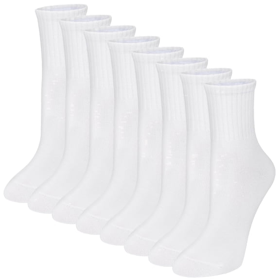 Loritta Secret 8 Pairs Womens Mid Crew Socks Casual Ankle High Running Athletic Socks for Women,Size 5-9