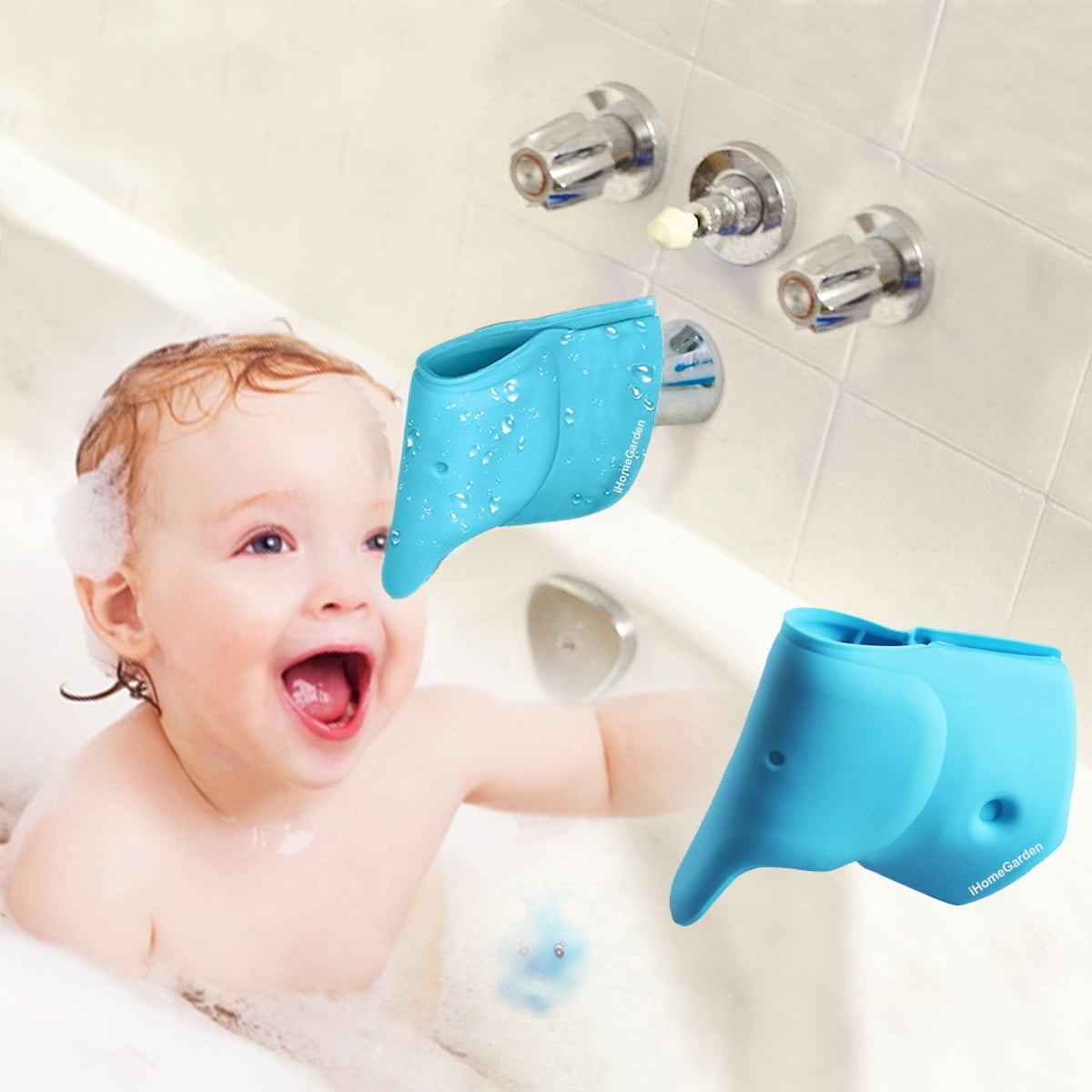 Bathroom Tub Faucet Extender Protector Baby Bathtub Faucet Cover Faucet Extender Gray - Shark