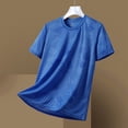 thumbnail image 2 of Akiihool Heavy Oversized T Shirt Men Mens Casual Basic T Shirt Slim Fit Pullover Lightweight Short Sleeve Tops(Blue,3XL), 2 of 7