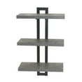 thumbnail image 7 of Household Essentials Jamestown 3 Tier Wall Shelf with Single-Hole Mount Rustic Slate Concrete and Grey Metal, 7 of 7