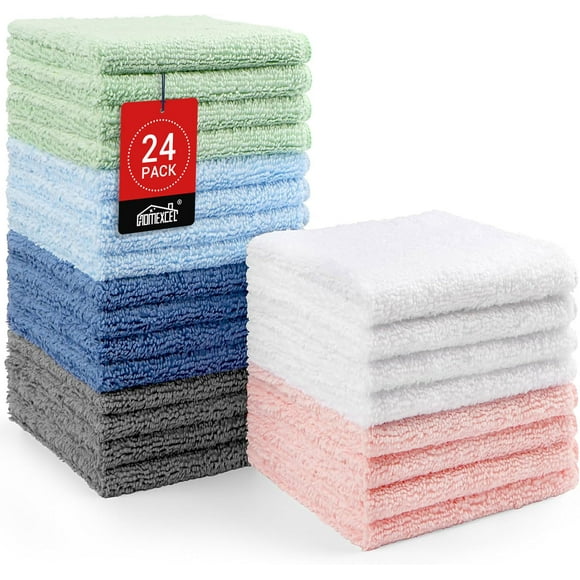 Toallitas de microfibra HOMEXCEL, 24 unidades, 30 x 30 cm, para baño