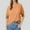 Orange, variant on SNKSDGM Casual Easter Shirt Womens Shirts Dressy Casual Plus Size Plus Size Loose fit Round Neck Puff Sleeve Long Tee for Women Stylish and Comfortable Casual Top Womens Tops Plus Size Cotton