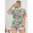 thumbnail image 2 of LA LEELA Women's Summer Button Down Blouses Relaxed Fit Vacation Short Sleeve Versatile Tops Hawaiian Shirt For Ladies M Leaves, Varicolor, 2 of 5