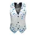thumbnail image 5 of ZTKWD Mens Suits Vest Valentines Heart Print Pattern Button Down Blazer Fashion Lightweight Slim Casual Suit Jacket, 5 of 5