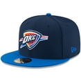thumbnail image 3 of Men's New Era  Navy/Blue Oklahoma City Thunder 2025 NBA Finals Champions Side Patch Two-Tone 59FIFTY Fitted Hat, 3 of 4
