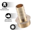 thumbnail image 4 of Unique Bargains 2 Pcs 16mm Outer Diameter Barbed to 3/4" BSP Hose Barb Tail Male Thread Brass Hose Fitting Connector, 4 of 6