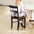 thumbnail image 7 of Yardi Yarda Farmhouse Dining Chairs Set of 2, Rubber Wood Kitchen Chairs with Open Back, Dining Chair for Indoor, Black, 7 of 7