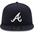 thumbnail image 2 of New Era flat-brim hardtop baseball cap, a themed cap for the Atlanta Braves of Major League Baseball (MLB)., 2 of 5