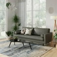 thumbnail image 3 of Pemberly Row Modern / Contemporary Vegan Leather Sofa in Slate, 3 of 5