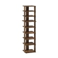 thumbnail image 2 of Furinno Compact 9-Tier Vertical Space Saving Free Standing Shoe Tower, Shoe Rack for Closet Entryway, Amber Pine, 2 of 6