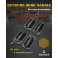 thumbnail image 2 of Exterior Door Handle Set (4PCS), Compatible with 2003-2009 Hummer H2, Textured Black, Outside Front & Rear Left Driver & Right Passenger, OE# 15104792 10360326 15104797 15104796 Outer Handle Part, 2 of 6