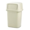 Rubbermaid® Ranger 45 Gallon Waste Container w/2 Doors, Bei (RCP917188BG)