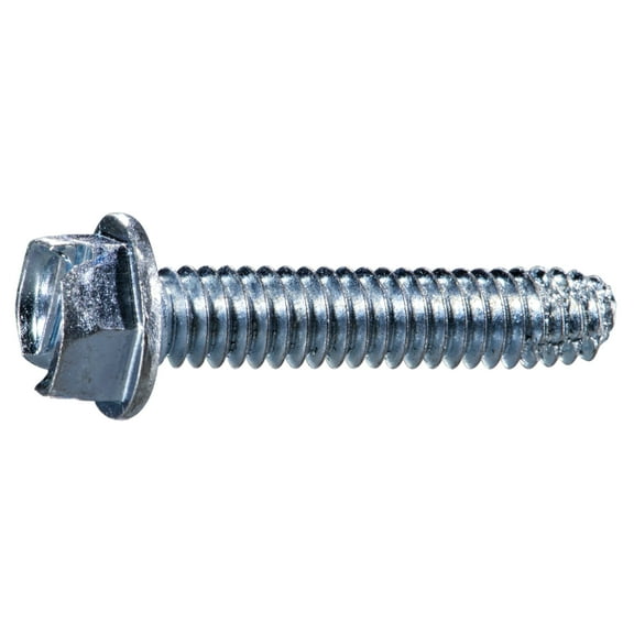 1/4"-20 x 1-1/4" Zinc Hex Washer Head Type F Sheet Metal Screws (12 pcs.)