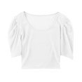 thumbnail image 6 of HGIEYS Women's Short Sleeve Mesh Top See Through T-Shirt Sexy Sheer Crop Tops, 6 of 7