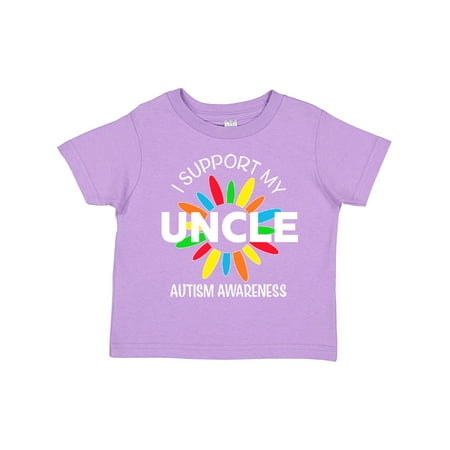 

Inktastic I Support My Uncle Autism Awareness Gift Toddler Boy or Toddler Girl T-Shirt