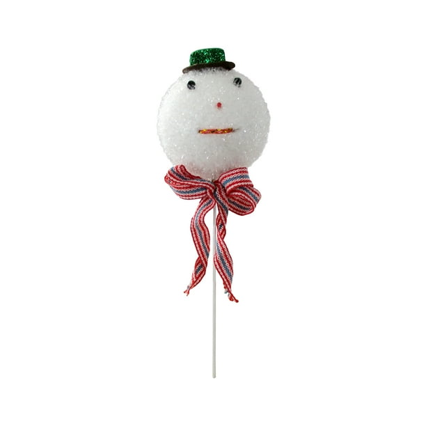 LB International 3" Snowman Pick Snowman On A Stick Holiday Floral Pick