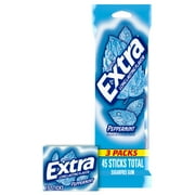 Extra Peppermint Sugar Free Gum Back To School Chewing Gum - 3 Pack