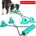 thumbnail image 1 of Dog Toys Pet Double Sucker Serrated Molar Stick Interactive Suction Cup Elastic Ropes Tooth Clean Chewing Squeaky Toothbrush, 1 of 5