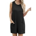 thumbnail image 3 of Cueply Women's Romper Summer Short Overalls Sleeveless Casual Jumpsuits Round Neck Loungewear Tank Tops Loose Fit with Pockets, 3 of 7