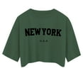thumbnail image 5 of Tops for Women Trendy Loose V Neck V Neck Workout Top Graphic Tee Thermal Shirt Women Thermal Long Sleeve Ladies Dress Tops Blouses Athletic Shirts Long Sleeve Shirt Warm Tee Shirts for Dark Green S, 5 of 5