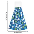 thumbnail image 6 of Yayeee Kitchen Hanging Hand Towels Set of 2 with Loop Bathroom Absorbent Tie Towel, Blue Dots, 6 of 7