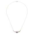 thumbnail image 2 of 9ct Gold Jewelco London Diamond Oval Sapphire Viking Horns Lavalier Necklace 18", 2 of 5