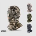 thumbnail image 2 of Summer Tactical Balaclava Camouflage Headgear Men Outdoor Fishing Motorcycle Ice Silk Breathable Sunscreen Riding Mask Elastic Green Python, 2 of 6