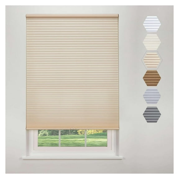 Cordless Cellular Light Filtering Shade 61 W x 84 H, Muslin (Arrives 1/4" Narrower)