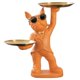 thumbnail image 1 of Yuarrent French Bulldog Butler Sculpture Resin Dog with Butler Tray for Living Room  Decoración del hogar Naranja, 1 of 1